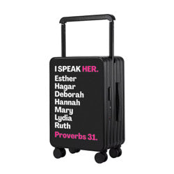ISPEAK HER ELECTRIC PINK SIGNATURE TRAVEL SUITCASE