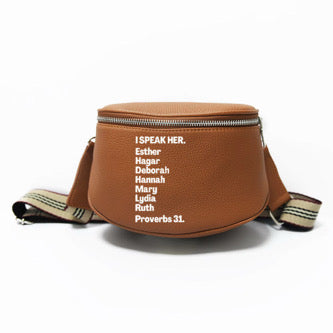 ISPEAK HER COCOA BROWN MESSENGER BAG