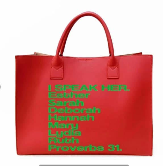 ISPEAK HER TOTE - MERRY & MANTLED