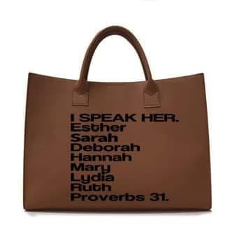 ISPEAK HER TOTE - MOCHA CHOCOLATE