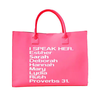 ISPEAK HER TOTE - PINKED & POISED