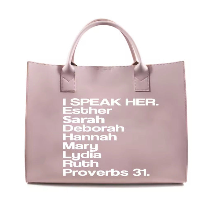 ISPEAK HER TOTE - BLUSHED WITH GRACE