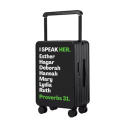 ISPEAK HER MONEY GREEN SIGNATURE TRAVEL SUITECASE