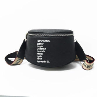 ISPEAK HER BLACK BEAUTY MESSENGER BAG