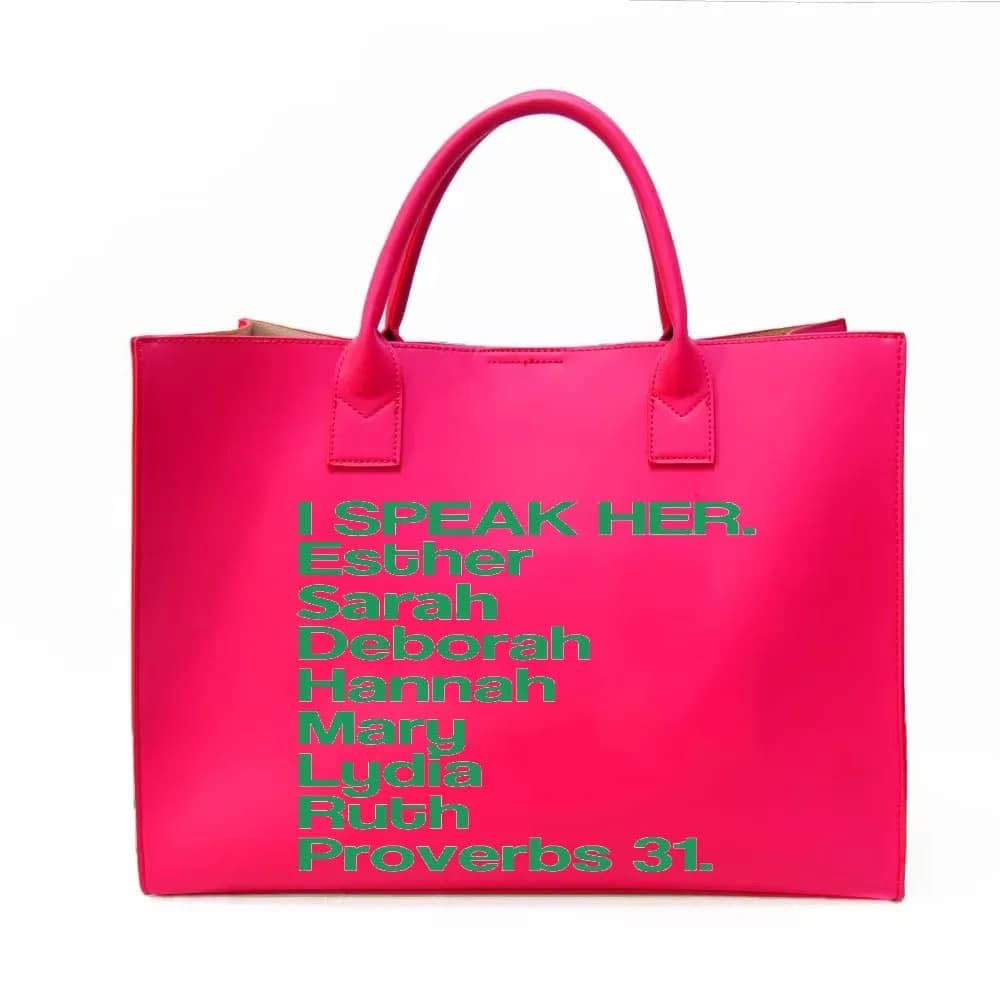 ISPEAK HER TOTE - PINK SOIL